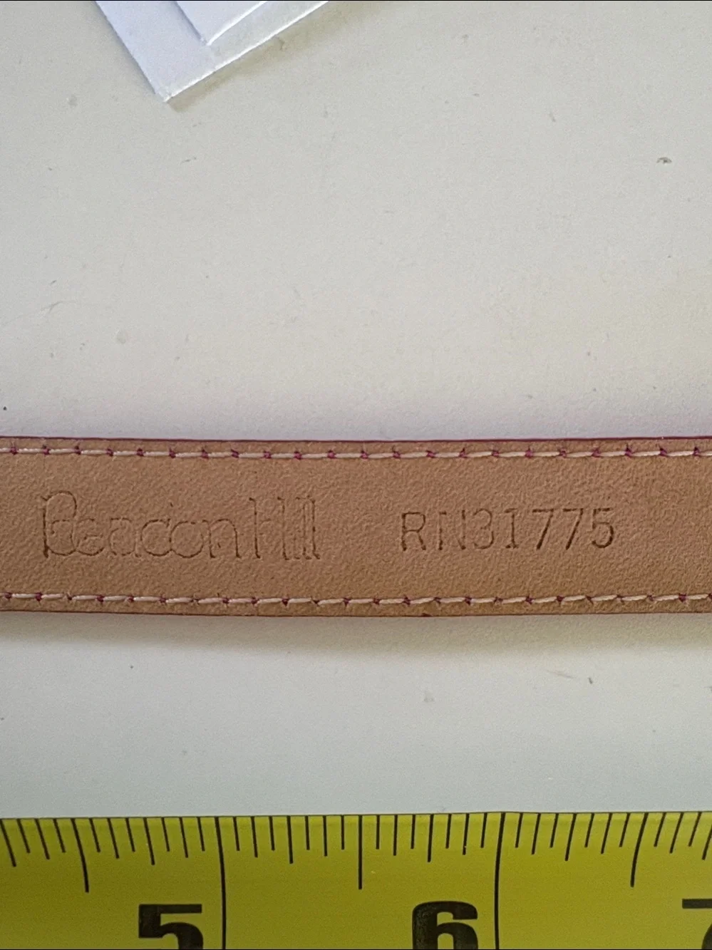 Beacon Hill  belt  fuchsia smooth Leather  gold tone buckle .75”w  size S